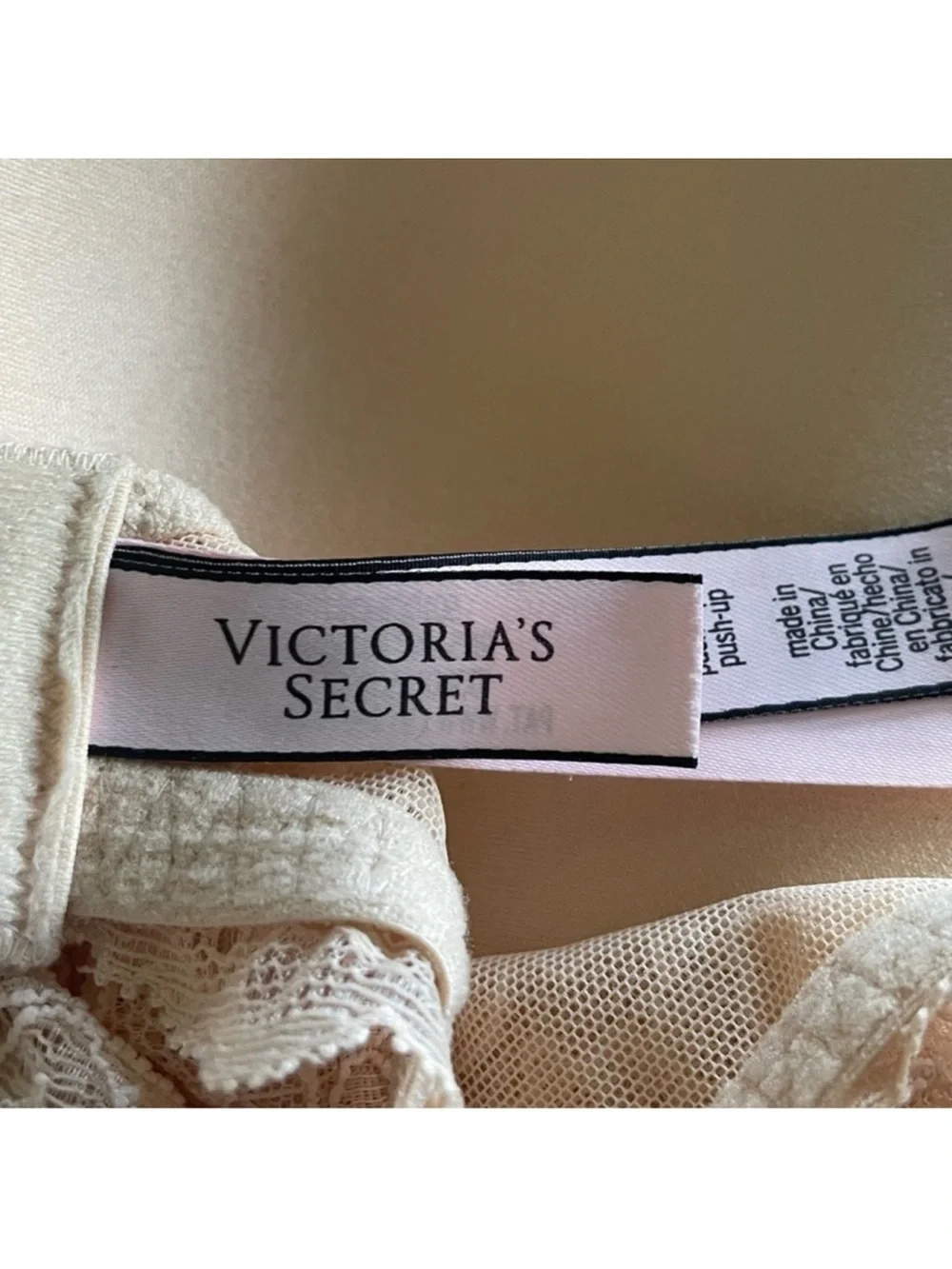 Victoria’s Secret Dream Angels push-up leopard pink & lace lingerie bra size 36D - Picture 11 of 14